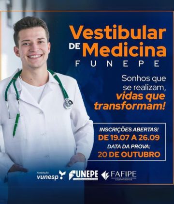 Vestibular de Medicina 2025 - Penápolis e São Paul Faculdade de Filosofia, Ciências e Letras de Penápolis